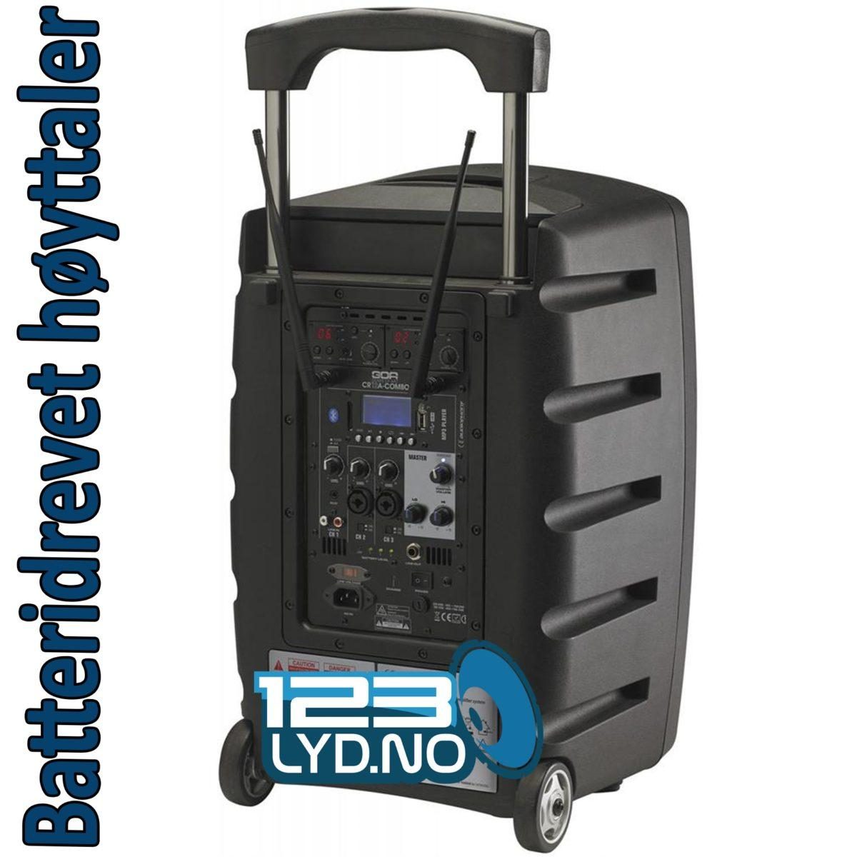 Batteridrevet høyttaler med 2 trådløse mikrofoner CR-25