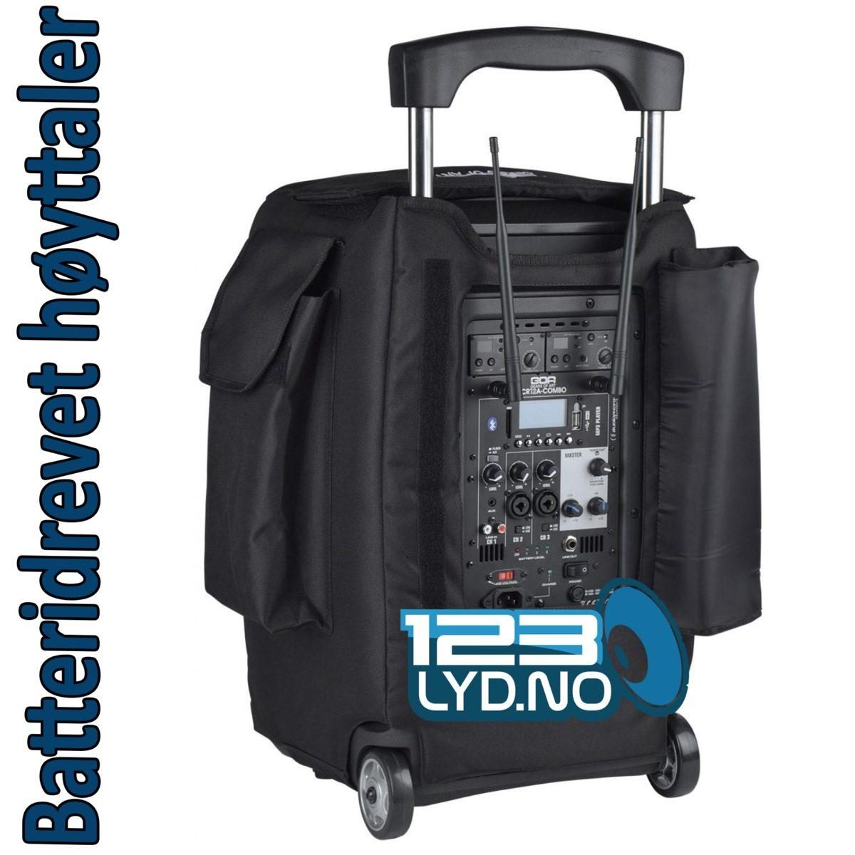 Batteridrevet høyttaler med 2 trådløse mikrofoner CR-25