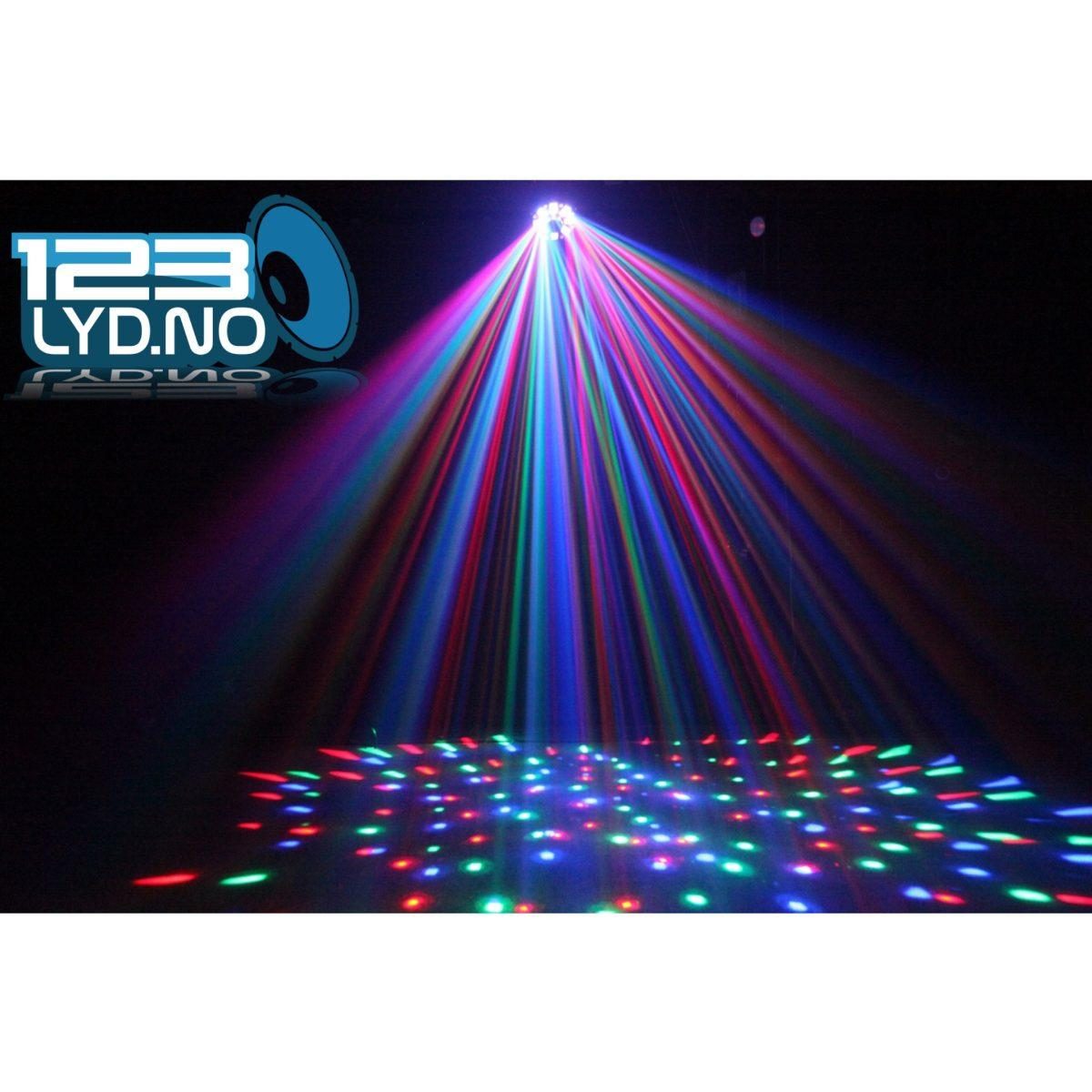 Discolys Invader med laser og strobe-effekt