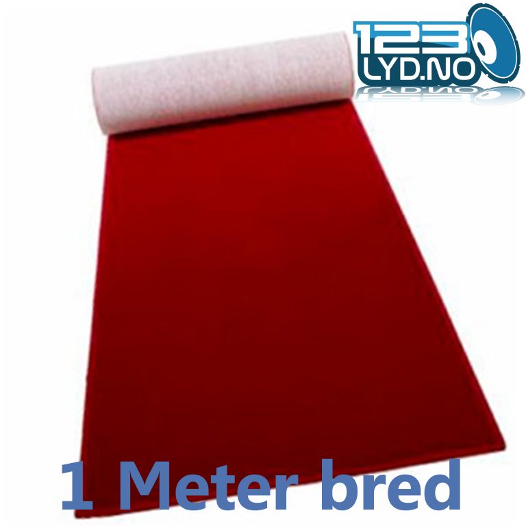 Rød Løper med en bredde på 1 Meter og inntil 30 Meter lang - 123 Lyd